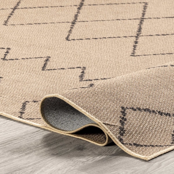 Geometric Easy-Jute Machine Washable Area Rug 2ft 6in X 8ft